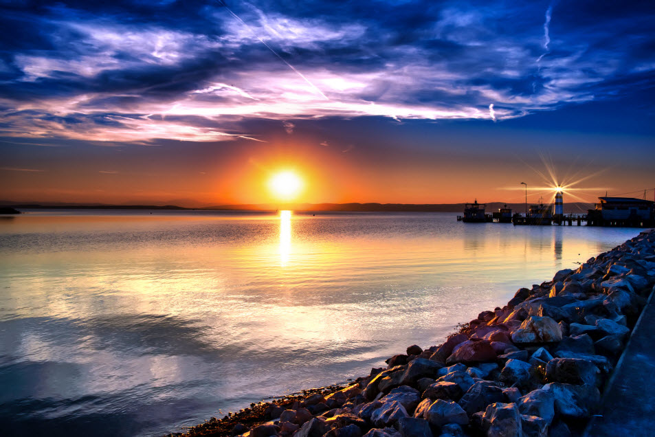 Sonnenuntergang am Neusiedler See