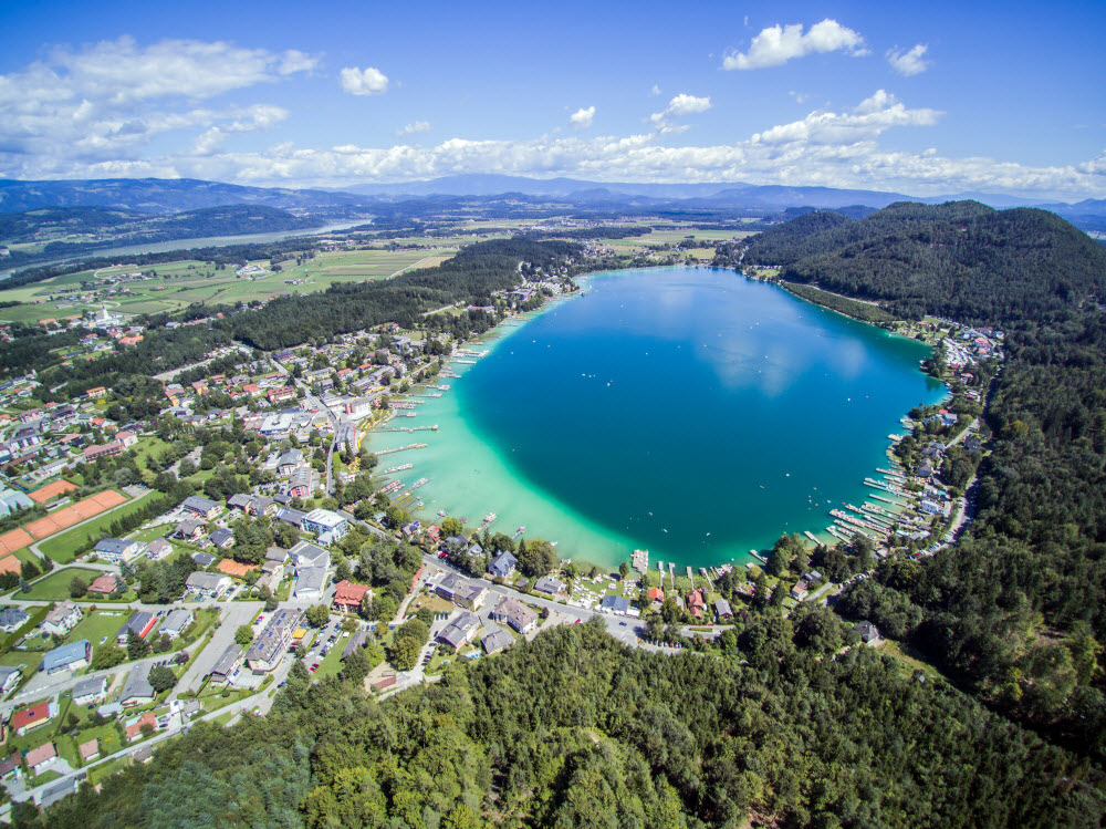 Luftaufnahme vom Klopeiner See