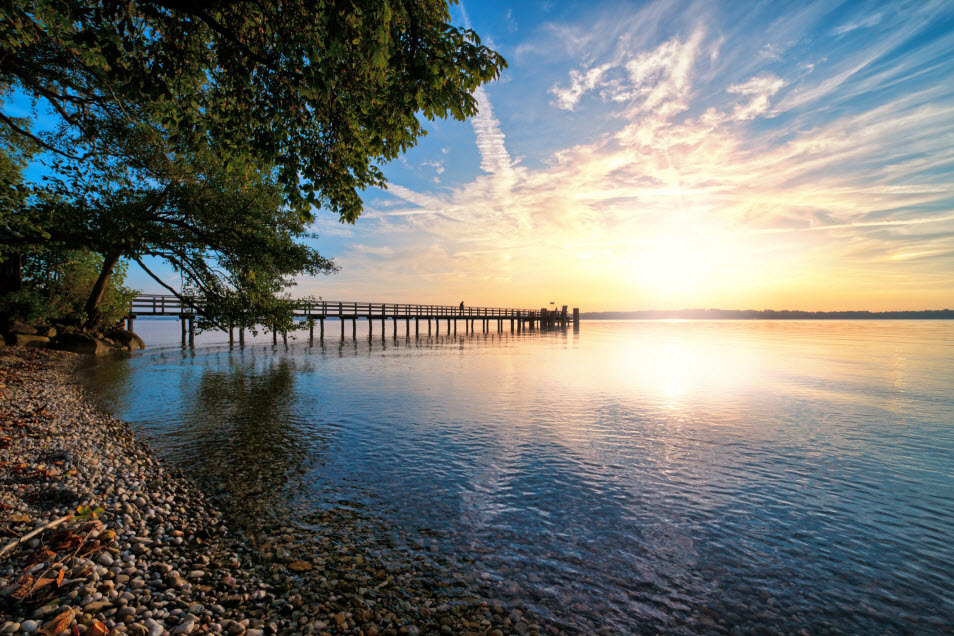 Sonnenuntergang am Starnberger See