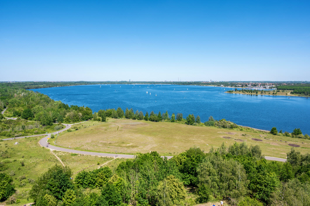 Blick auf den Cospudener See