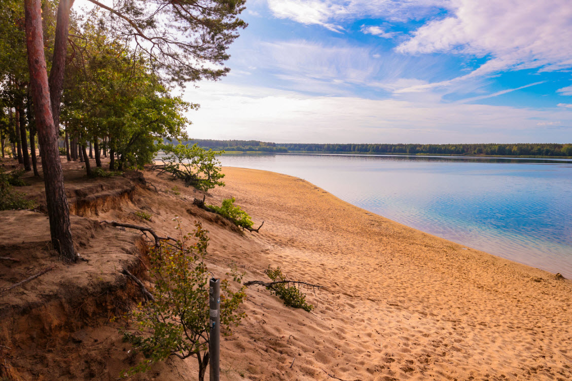 Blick vom Strandufer auf den Helenesee bei Frankfurt an der Oder